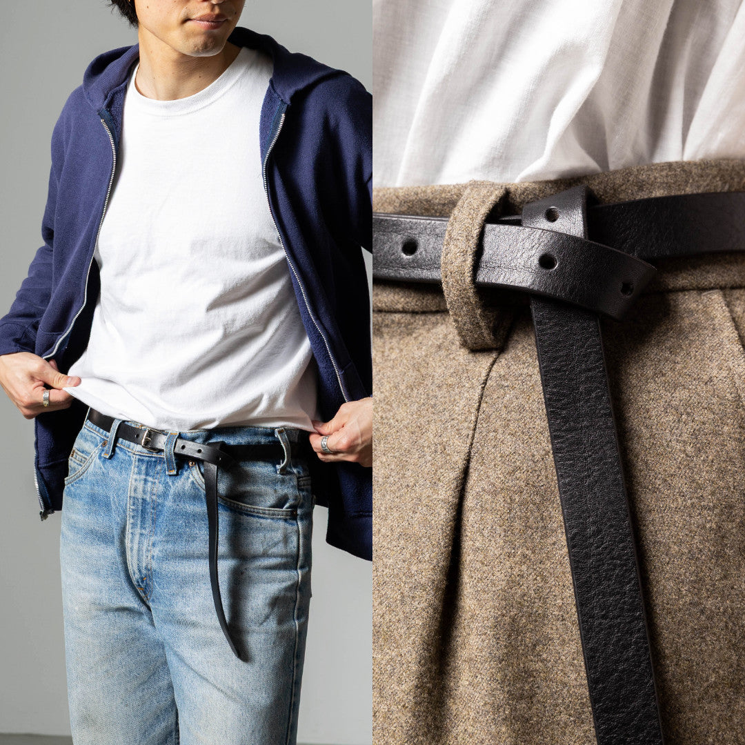 20mmナローベルト 本革 日本製 2cm ロングサイズ