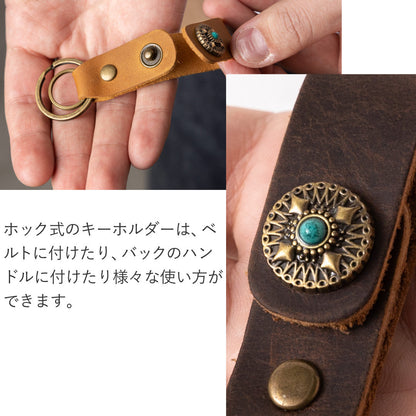 コンチョキーホルダー 本革 GLEOLE