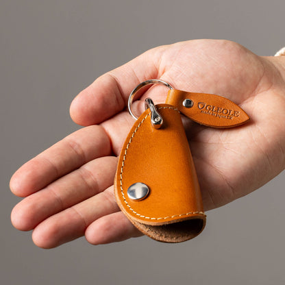 本革Dリングキーホルダー